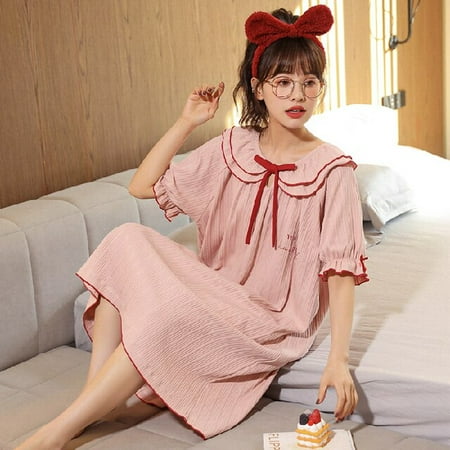 DanceeMangoo Lazy Style Summer Womens Short Cotton Sleepwear Shirt 4XL Home Nightshirt Women Causal Loose Ladies Nightgown Women Dress
DanceeMangoo Lazy Style Summer Womens Short Cotton Sleepwear Shirt 4XL Home Nightshirt Women Causal Loose Ladies Nightgown Women Dress