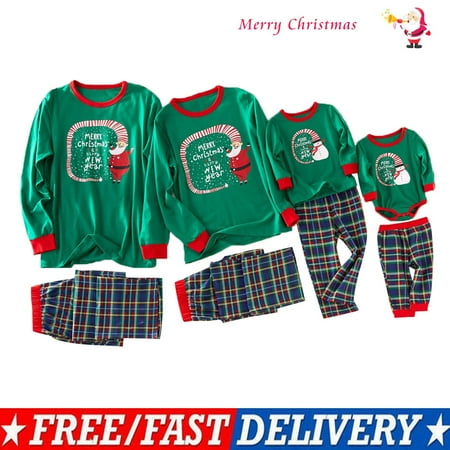 ZIYIXIN Family Matching Christmas Pajamas Set Snowman Letter Print Long Sleeve Tops/Romper Plaid Pants
ZIYIXIN Family Matching Christmas Pajamas Set Snowman Letter Print Long Sleeve Tops/Romper Plaid Pants