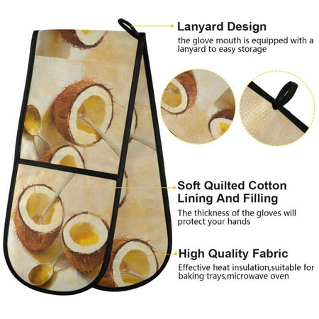 BZSMCE Oven Mitts Design Coconut Painting Creative Pattern Resistant Kitchen Gloves
BZSMCE Oven Mitts Design Coconut Painting Creative Pattern Resistant Kitchen Gloves