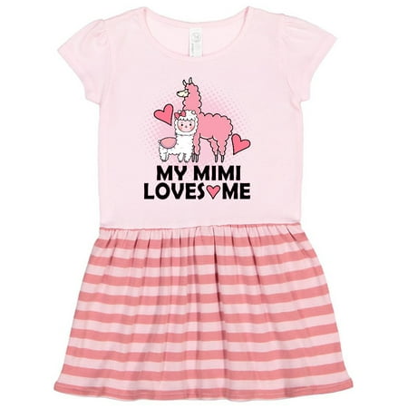 Inktastic My Mimi Loves Me Llama Gift Toddler Girl Dress