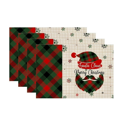 Xinduolei 4PCS Christmas Placemat Linen Tablecloth Thermal Mat Kitchen Table Mat Woven Mats Dining Table Set under 100 Small Kitchen Table Set for 4 Light Table and Napkins Setting for 4 End Table
Xinduolei 4PCS Christmas Placemat Linen Tablecloth Thermal Mat Kitchen Table Mat Woven Mats Dining Table Set under 100 Small Kitchen Table Set for 4 Light Table and Napkins Setting for 4 End Table