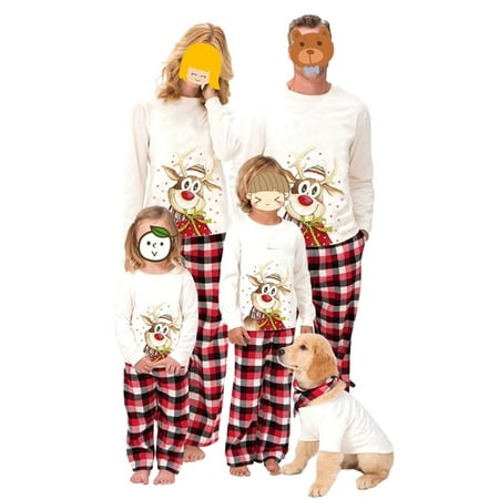 SUNSIOM Matching Family Pajamas Sets Christmas PJ s with Deer Long Sleeve Tee and Plaid Pants Loungewear for Kids Men Women
SUNSIOM Matching Family Pajamas Sets Christmas PJ s with Deer Long Sleeve Tee and Plaid Pants Loungewear for Kids Men Women