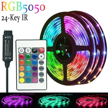 Toyella RGB Color-changing 5V Magic USB Light Strip 505024Key IR 30M