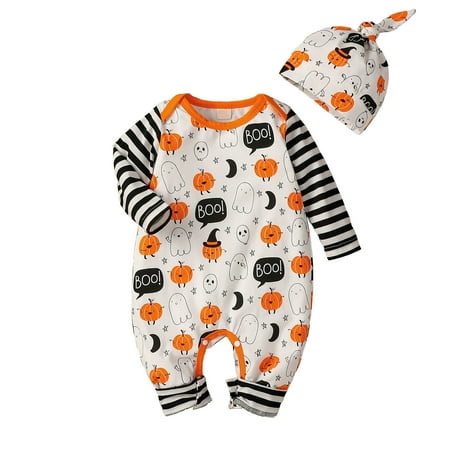 EHTMSAK Newborn Infant Baby Clothes Long Sleeve Romper for Girl Boy with Hat Set Striped Jumpsuit White 0-12M 100
EHTMSAK Newborn Infant Baby Clothes Long Sleeve Romper for Girl Boy with Hat Set Striped Jumpsuit White 0-12M 100