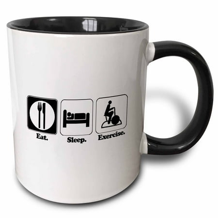 3dRose Funny Hobby Lifestyle Design Eat Sleep Exercise - Two Tone Black Mug 11-ounce
3dRose Funny Hobby Lifestyle Design Eat Sleep Exercise - Two Tone Black Mug 11-ounce