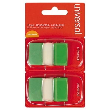 2PK Page Flags Green 50 Flags-dispenser 2 Dispensers-pack