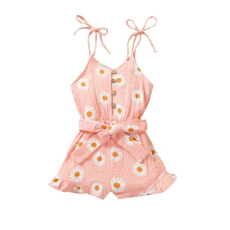 Honeeladyy Sales Summer Baby Girls Clothes Infant Belt Little Daisy Print Refresh Sling Jumpsuit
Honeeladyy Sales Summer Baby Girls Clothes Infant Belt Little Daisy Print Refresh Sling Jumpsuit