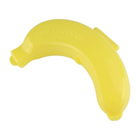 Plastic Banana Protector Case Box Guard Container for Trip Travel (Yellow)