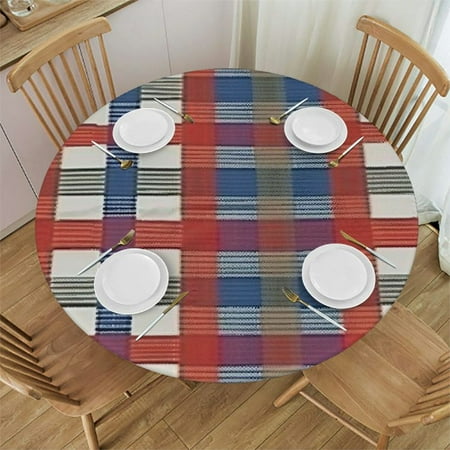 Tllo0ord Fitted Polyester Tablecloths Round Blue Red White Elastic Edge Decorative Tablecloths Stain & Wrinkle Resistant Table Cover for Garden Patio Picnic Use Fit for Table 42-46
Tllo0ord Fitted Polyester Tablecloths Round Blue Red White Elastic Edge Decorative Tablecloths Stain & Wrinkle Resistant Table Cover for Garden Patio Picnic Use Fit for Table 42-46