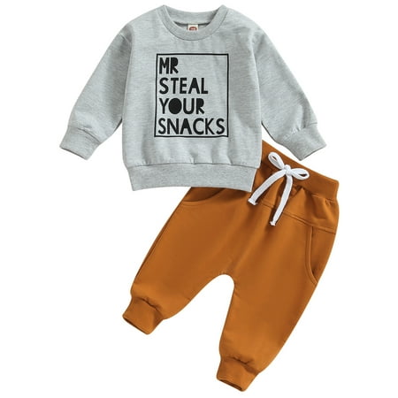 Wallarenear Toddler Boys Casual Drawstring Jogger Pants Outfits Long Sleeve Sweatshirt Tops Gray 0-6 Months
Wallarenear Toddler Boys Casual Drawstring Jogger Pants Outfits Long Sleeve Sweatshirt Tops Gray 0-6 Months