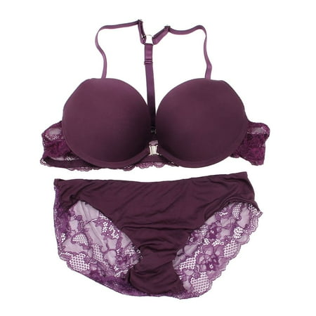 Ocnvlia Lace Sexy Women Underwear Set Push Up Front Closure Y-line Bra Sets Blue B Cup 36B/80B purple
Ocnvlia Lace Sexy Women Underwear Set Push Up Front Closure Y-line Bra Sets Blue B Cup 36B/80B purple