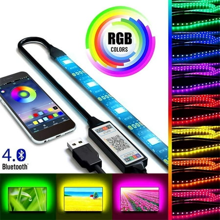 

USB LED Light Strip Bluetooth RGB 5050 Color Change TV Backlight Strip Smartphone Application Control for Indoor Outdoor Decoration