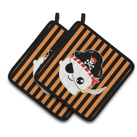 Halloween Ghost Pirate Pair of Pot Holders