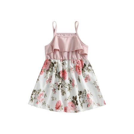 Sunisery Kids Girls Summer Dress Sleeveless Spaghetti Strap Floral Dress Patchwork Ruffle Dress Pink 3-4 Years
Sunisery Kids Girls Summer Dress Sleeveless Spaghetti Strap Floral Dress Patchwork Ruffle Dress Pink 3-4 Years