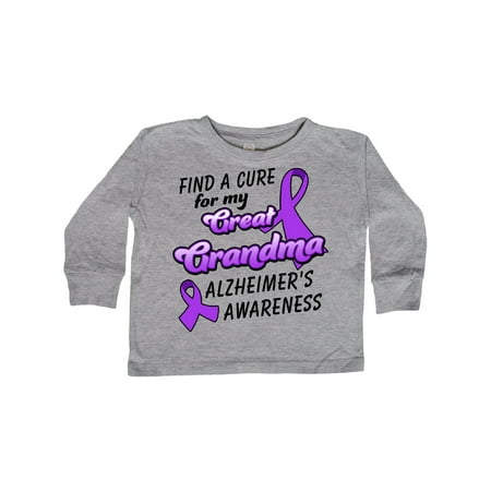 Inktastic Alzheimer s Awareness Find a Cure for my Great Grandma Gift Toddler Boy or Toddler Girl Long Sleeve T-Shirt
Inktastic Alzheimer s Awareness Find a Cure for my Great Grandma Gift Toddler Boy or Toddler Girl Long Sleeve T-Shirt