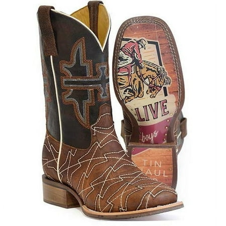 Tin Haul Men s Mesquite Western Boot Broad Square Toe Brown 11 D(M) US