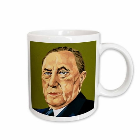 

3dRose Historical Art portrait Konrad Adenauer Chancellor - EU10 PRI0007 - Prisma Ceramic Mug 15-ounce