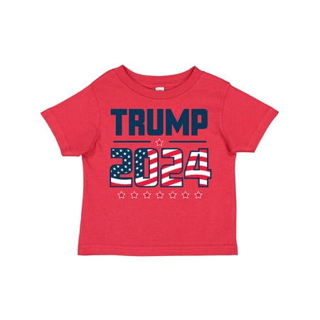 Inktastic Trump 2024 Election Flag Gift Toddler Boy or Toddler Girl T-Shirt