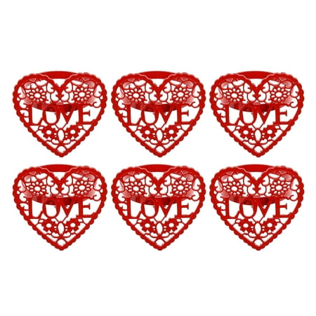 OUNONA 6 Pcs Napkin Buckles Elegant Napkin Clasps Hollow Out Heart Shape Napkin Adorns
OUNONA 6 Pcs Napkin Buckles Elegant Napkin Clasps Hollow Out Heart Shape Napkin Adorns