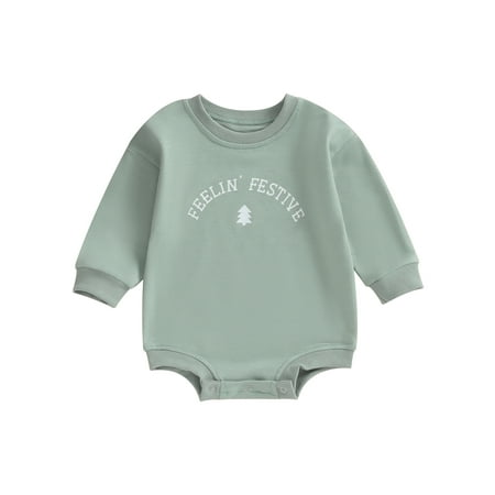 Gureui Baby Girls Christmas Casual Romper Long Sleeve Letter Christmas Tree Print Romper
Gureui Baby Girls Christmas Casual Romper Long Sleeve Letter Christmas Tree Print Romper