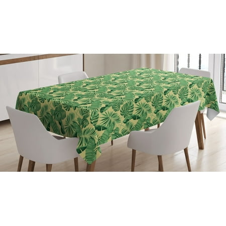 Jungle Tablecloth Botanical Foliage Pattern Inspired by Lush Greenery of Brazilian Rainforests Rectangular Table Cover for Dining Room Kitchen 52 X 70 Inches Cream and Green by Ambesonne
Jungle Tablecloth Botanical Foliage Pattern Inspired by Lush Greenery of Brazilian Rainforests Rectangular Table Cover for Dining Room Kitchen 52 X 70 Inches Cream and Green by Ambesonne