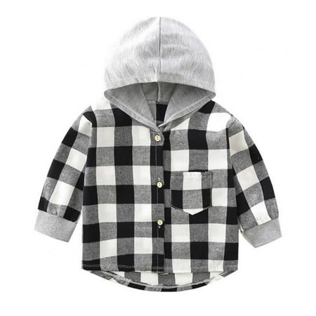 Deals Toddler Baby Boy Hoodie Plaid Classic Button Down Cotton Hooded Long Sleeve T Shirt Tops Kid Spring Fall Clothes Outfits 1-7T
Deals Toddler Baby Boy Hoodie Plaid Classic Button Down Cotton Hooded Long Sleeve T Shirt Tops Kid Spring Fall Clothes Outfits 1-7T