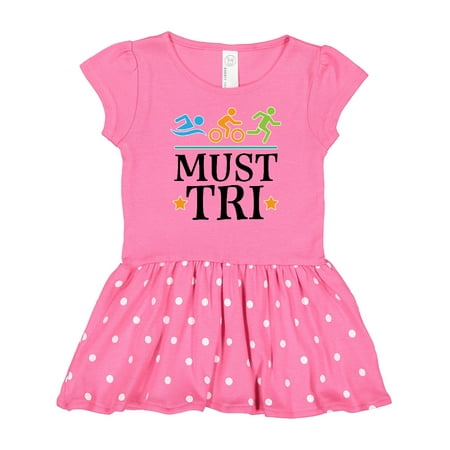 Inktastic Triathlon Sports Gift Must Tri Gift Baby Girl Dress