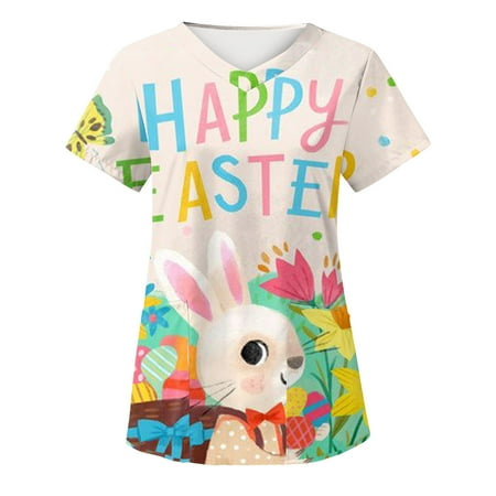 Easter Shirts Women Scrubs Top Nurses Clothing Workwear Working Uniform T-Shirt Cute Happy Easter Bunny Rabbit Face Easter Day Shirts Letter Printed Graphic Tee Girls Tops
Easter Shirts Women Scrubs Top Nurses Clothing Workwear Working Uniform T-Shirt Cute Happy Easter Bunny Rabbit Face Easter Day Shirts Letter Printed Graphic Tee Girls Tops