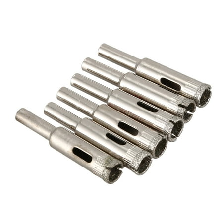 Diamond Coated 10mm Dia Drill Bit for Ceramic Glass Tile 6 Pcs