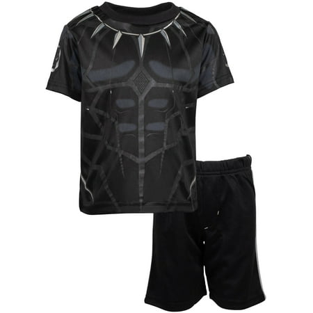 Marvel Avengers Black Panther Toddler Boys T-Shirt and Shorts Outfit Set 3T