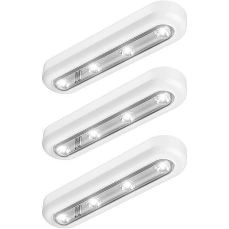 Tap Closet Lights One Touch Light Stick-on Anywhere 4-Led Touch Tap Light Cordless Touch Sensor LED Night Light Battery Operated Stair Safe Lights 140° Rotation 3 Pack
Tap Closet Lights One Touch Light Stick-on Anywhere 4-Led Touch Tap Light Cordless Touch Sensor LED Night Light Battery Operated Stair Safe Lights 140° Rotation 3 Pack