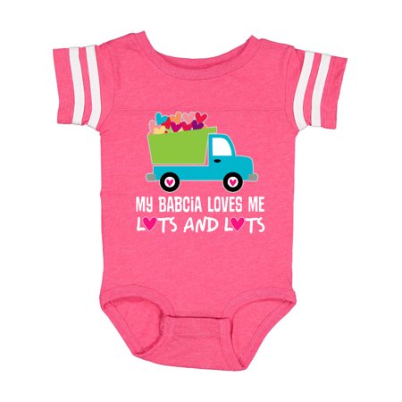 Inktastic Babcia Loves Me Grandchild Gift Gift Baby Boy Bodysuit