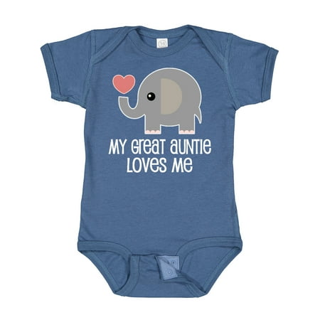 Inktastic Great Auntie Loves Me Elephant Gift Baby Boy or Baby Girl Bodysuit
Inktastic Great Auntie Loves Me Elephant Gift Baby Boy or Baby Girl Bodysuit
