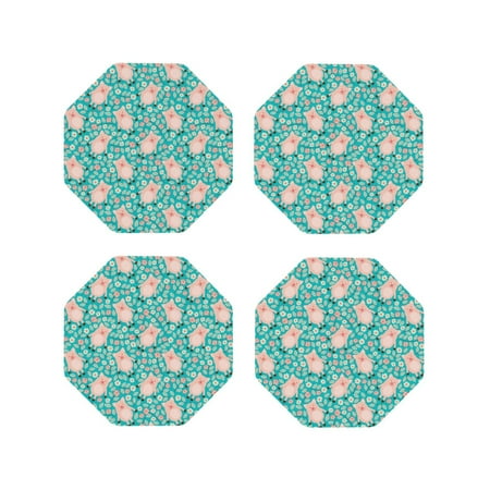 Kdxio Pig And Flower Funny Coasters 4 Pcs Leather Coasters Housewarming Gifts Protect Furniture from Water Marks Scratch and Damage
Kdxio Pig And Flower Funny Coasters 4 Pcs Leather Coasters Housewarming Gifts Protect Furniture from Water Marks Scratch and Damage