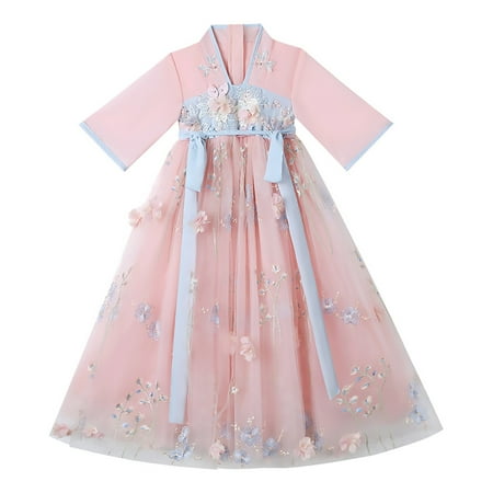 TIREOW Comfortable Girls Dresses Toddler Girls Spring Autumn Long Sleeve Cymbidium Printed Saree Chiffon Dresses Traditional New Year Dresses Fashion Trendy Evening Dress(7-8 Years Pink)
TIREOW Comfortable Girls Dresses Toddler Girls Spring Autumn Long Sleeve Cymbidium Printed Saree Chiffon Dresses Traditional New Year Dresses Fashion Trendy Evening Dress(7-8 Years Pink)