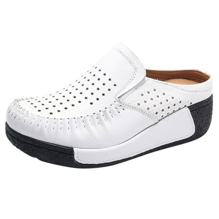 Quealent Adult Women Sandal Comfort Slide Sandals for Women New Half Trailer Hollow Hole Sandals Thick Sole Cake Shoes Womens Wedge Thong Sandals White 8
Quealent Adult Women Sandal Comfort Slide Sandals for Women New Half Trailer Hollow Hole Sandals Thick Sole Cake Shoes Womens Wedge Thong Sandals White 8