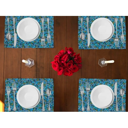 Small Flowers Allover Print Cotton Dinner Table Placemats Holiday Home Decoration 13 x 19 (Pack of 4)
Small Flowers Allover Print Cotton Dinner Table Placemats Holiday Home Decoration 13 x 19 (Pack of 4)