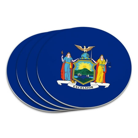 New York State Flag Coaster Set