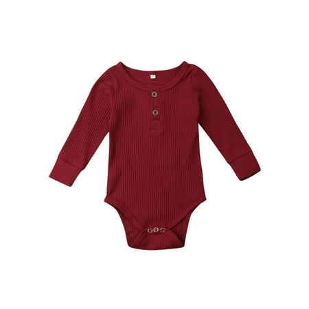 Imcute Newborn Baby Bodysuit Basic Plain Rib Stitch Long Sleeve Romper Clothes for Infant Boy Girl
Imcute Newborn Baby Bodysuit Basic Plain Rib Stitch Long Sleeve Romper Clothes for Infant Boy Girl