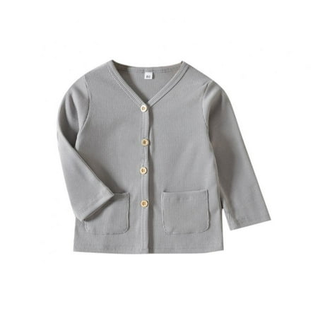 Baywell Unisex Boy Girls Cardigans Sweater V-Neck Long Sleeve Button Soild Cotton Knit Sweaters Gray 6M-4Y
Baywell Unisex Boy Girls Cardigans Sweater V-Neck Long Sleeve Button Soild Cotton Knit Sweaters Gray 6M-4Y