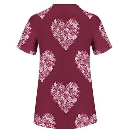 Thanksgiving Scrub Tops Womens Heart Printed Short Sleeve Stretchy Nurse Uniforms Workwear Scrubs with Pockets
Thanksgiving Scrub Tops Womens Heart Printed Short Sleeve Stretchy Nurse Uniforms Workwear Scrubs with Pockets