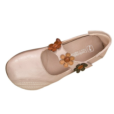 Wesracia Women Shoes Flat Shoes Slip On Leather Shoes Ladies Casual Shoes For Women Shoes