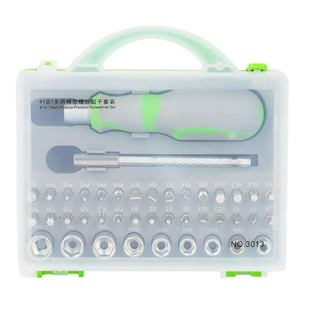 41pcs Screwdriver & Bit Set for Electronics Ergonomic Handle Ratcheting Screwdriver Bit Set for Phone Camera Computer Repair
41pcs Screwdriver & Bit Set for Electronics Ergonomic Handle Ratcheting Screwdriver Bit Set for Phone Camera Computer Repair