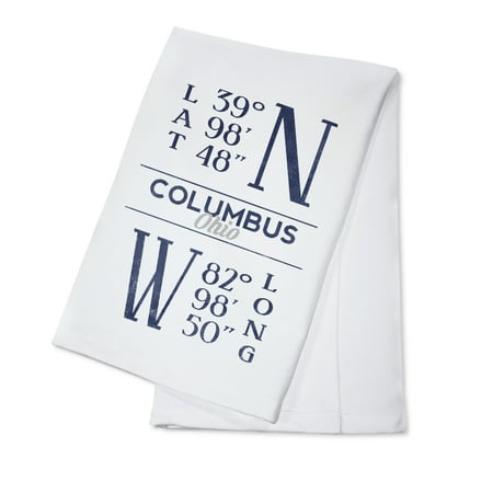 Columbus Ohio Latitude and Longitude (Blue) (100% Cotton Tea Towel Decorative Hand Towel Kitchen and Home)
Columbus Ohio Latitude and Longitude (Blue) (100% Cotton Tea Towel Decorative Hand Towel Kitchen and Home)