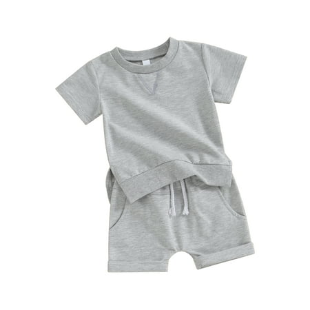 FEORJGP Infant Baby Boy Summer Set Newborn Short Sleeve T-shirt Side Slit Pullover Crew Neck Shirt Solid Color Tops + Elastic Waist Drawstring Shorts Folded Hem Shorts Toddler Loose Casual Outfits
FEORJGP Infant Baby Boy Summer Set Newborn Short Sleeve T-shirt Side Slit Pullover Crew Neck Shirt Solid Color Tops + Elastic Waist Drawstring Shorts Folded Hem Shorts Toddler Loose Casual Outfits