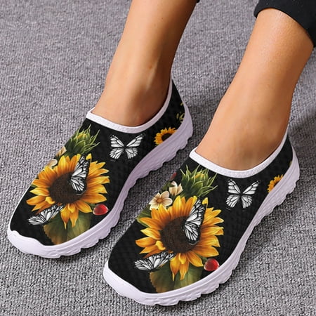 Fashion Sunflower Butterfly Loafers Summer Lightweight Breathable Outdoor Walking Shoes Casual Sneakers Zapatos
Fashion Sunflower Butterfly Loafers Summer Lightweight Breathable Outdoor Walking Shoes Casual Sneakers Zapatos