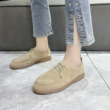 Cathalem Summer Shoes for Women Casual Suede Flat Front Lace Up Casual Flock Single Shoes Causal Women Shoes Wide Width Casual White 9
Cathalem Summer Shoes for Women Casual Suede Flat Front Lace Up Casual Flock Single Shoes Causal Women Shoes Wide Width Casual White 9