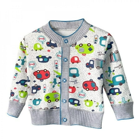 Patgoal Baby unisex Cartoon Cardigan Knitted Cardigan With Long Sleeves Casual cotton Blouses Shirts Baby jacket baby long sleeve jacket