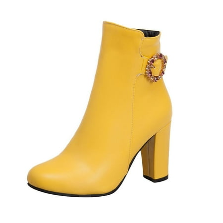 Paiwinds Boots for Women Women Retro Flat Bottom Shoes Casual Boots Plus Size Slip On Double Zipper Shoes Yellow
Paiwinds Boots for Women Women Retro Flat Bottom Shoes Casual Boots Plus Size Slip On Double Zipper Shoes Yellow