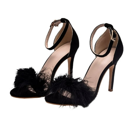 1 Pair of Delicate Sandal Chic Heels Fashion Female Stiletto Women Casual Shoes
